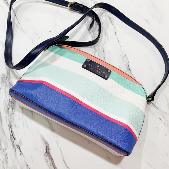 Kate Spade Striped Crossbody Purse - Picture 6 of 14